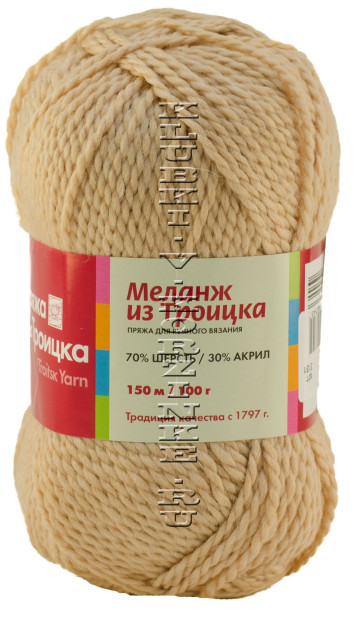 Пряжа Троицкая «Меланж из Троицка» - (3131 - Св.беж меланж)