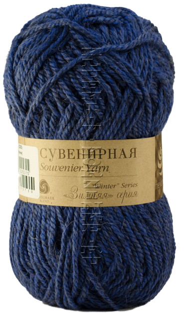 Пряжа Пехорка «Сувенирная» - (373 - Джинс меланж)