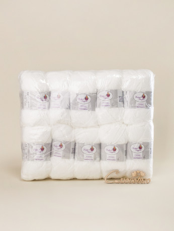 Пряжа «Милашка» 100% акрил, (01 - Белый)