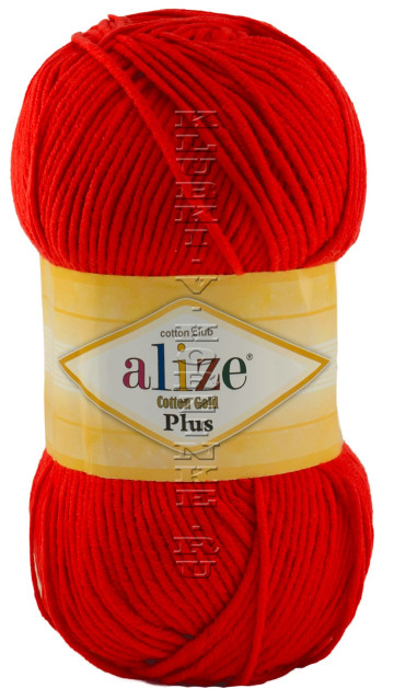 Пряжа Cotton Gold Plus Alize - (56 - Красный)