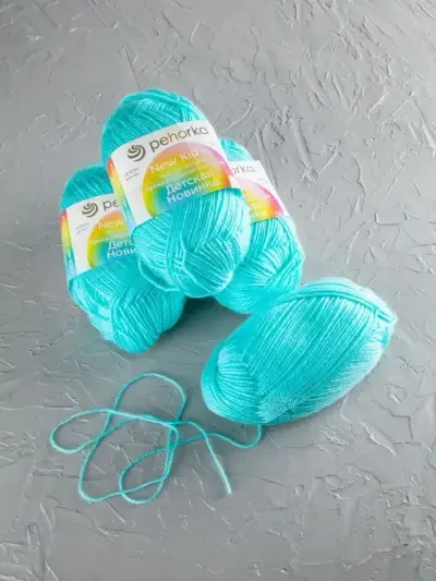 Пряжа Пехорка «Детская новинка» - (222 - Голубая бирюза)