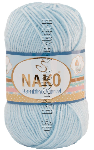 Пряжа NAKO "Bambino Marvel" - (9030 - Светло-голубой)