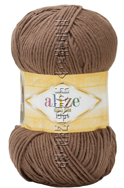 Пряжа Cotton Gold Plus Alize - (493 - Коричневый)