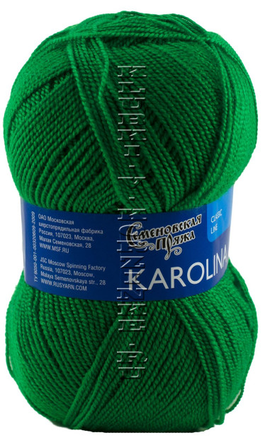Пряжа Семеновская «Каролина» - (47 - Ярко-зеленый)