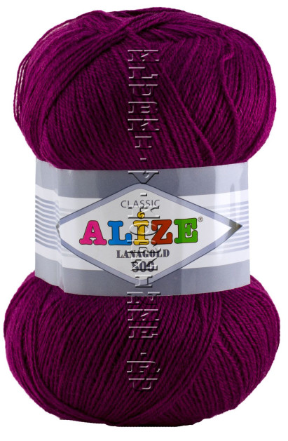 Пряжа Lanagold 800 Alize - (50 - Фуксия)