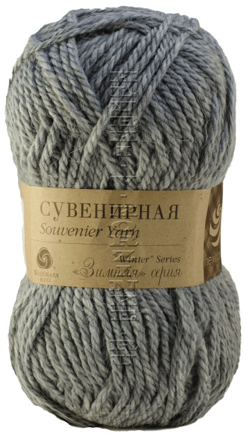 Пряжа Пехорка «Сувенирная» - (386 - Св.серый меланж)
