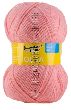 Пряжа Семеновская «Ольга» - (20 - Розовый)