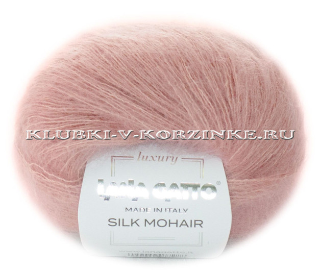 Пряжа Silk Mohair Lana Gatto - (14393 - Пыльная роза)