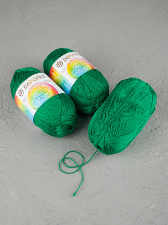 Пряжа Пехорка «Детский хлопок» - (573 - Темно-изумрудный)