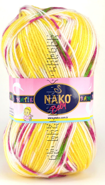Пряжа NAKO "BAMBINO MATIC" - (9096 - Желтый)