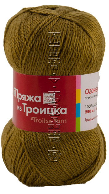 Пряжа Троицкая «Огонек» - (606 - Темно-бежевый)