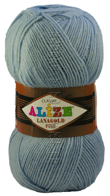 Пряжа Lanagold Fine Alize - (480 - Светло-голубой)