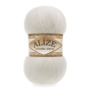 Пряжа «ANGORA GOLD Alize» - (01 - Кремовый)