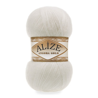Пряжа «ANGORA GOLD Alize» - (01 - Кремовый)