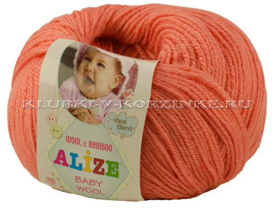 Пряжа BABY WOOL Alize - (619 -  Коралловый)