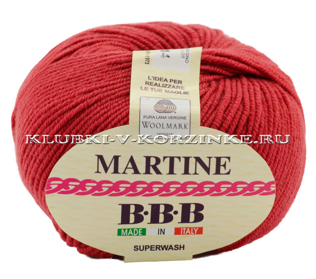 Пряжа Martine BBB - (7839 - Темный коралл)
