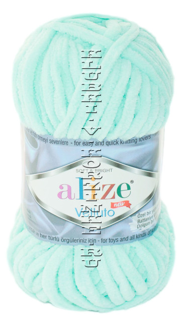 Пряжа Velluto Alize - (19 - Светло - бирюзовый)