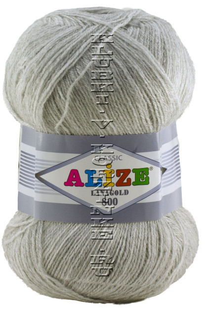 Пряжа Lanagold 800 Alize - (684 - Пепельный меланж)