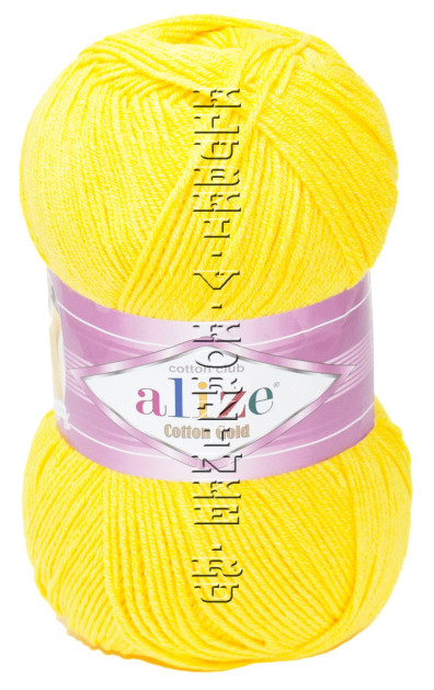 Пряжа COTTON GOLD Alize - (216 - Жёлтый)