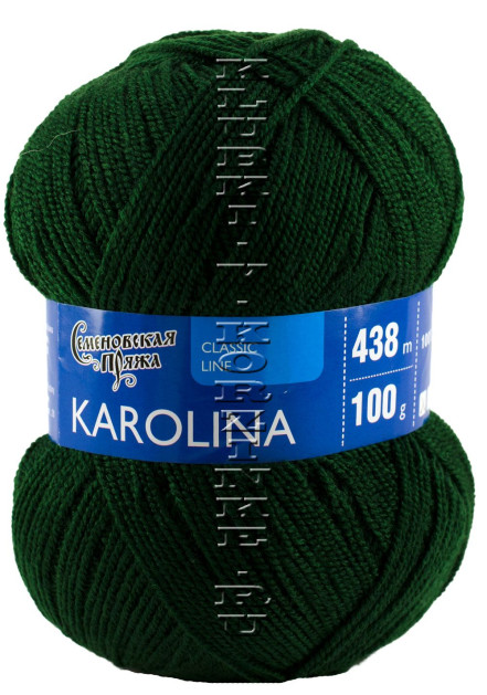 Пряжа Семеновская «Каролина» - (62 - Темно-зеленый)