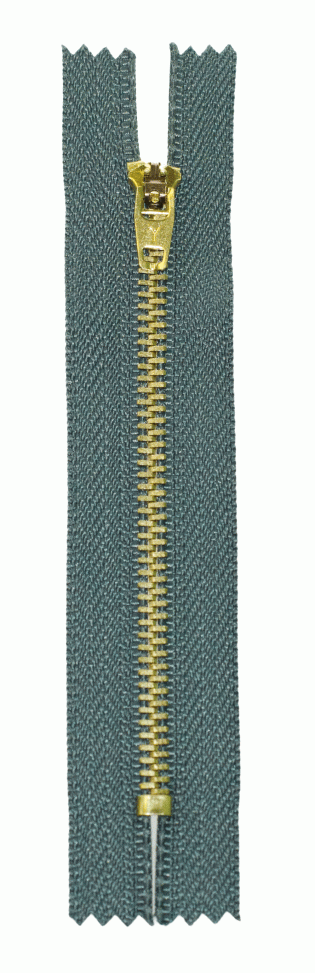 Молния металл латунь джинсовая н/р GMD-941 Gamma, тип 4, 12 см (309 - Графит)