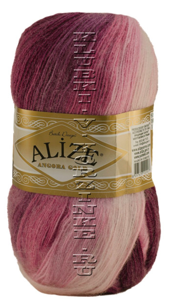 Пряжа ANGORA GOLD BATIK Alize - (1895 - Розовый, фиолетовый)