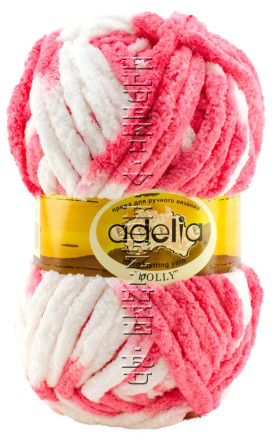Пряжа ADELIA "DOLLY" - (16 - Бело-розовый)