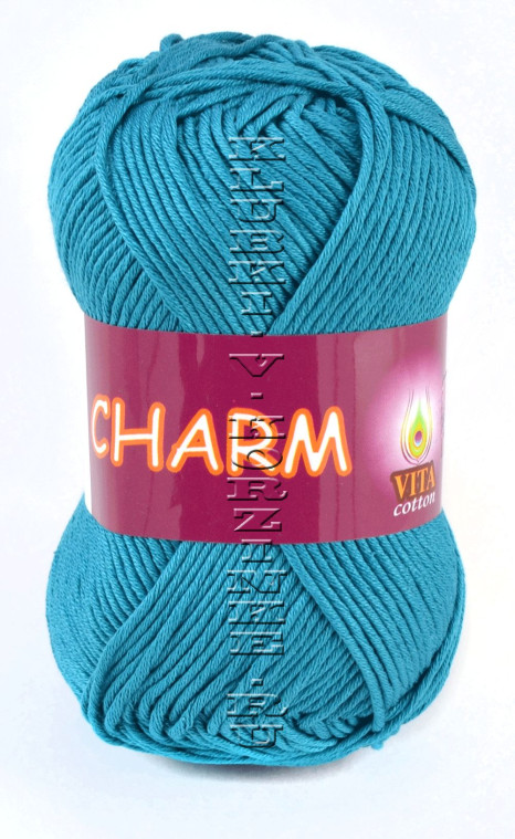 Пряжа VITA cotton &quot;CHARM&quot; - (4193 - Морская волна)