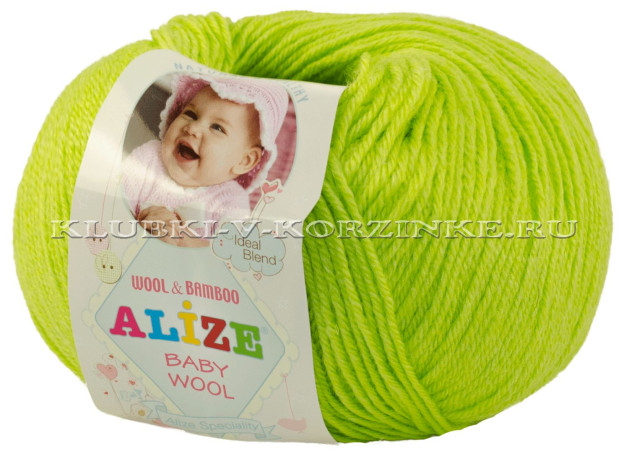 Пряжа BABY WOOL Alize - (612 -  Фисташка)