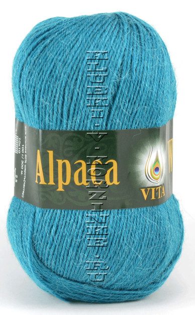 Пряжа VITA «ALPACA WOOL» - (2985 - Морская волна меланж)