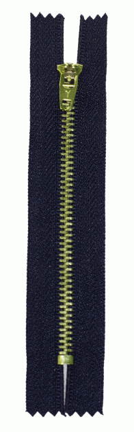 Молния металл латунь джинсовая н/р GMD-941 Gamma, тип 4, 12 см (318 - Т.синий)