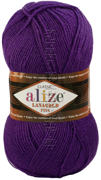 Пряжа Lanagold Fine Alize - (44 - Темно-фиолетовый)