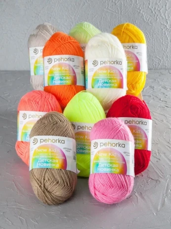 Набор пряжи Пехорка «Детская новинка» Ассорти 1