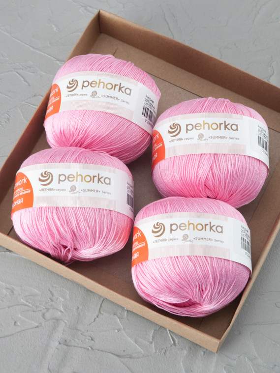 Пряжа Пехорка «Ажурная» - (20 - Розовый)