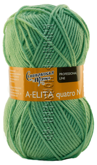 Пряжа Семеновская «АэлитаН кватро» - (122 - Зелёное - яблоко)