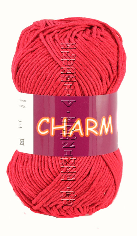 Пряжа VITA cotton &quot;CHARM&quot; - (4192 - Красная ягода)