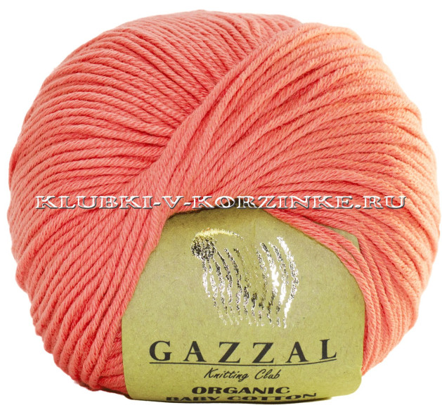 Пряжа Gazzal Organic Baby Cotton - (419 - Коралловый)