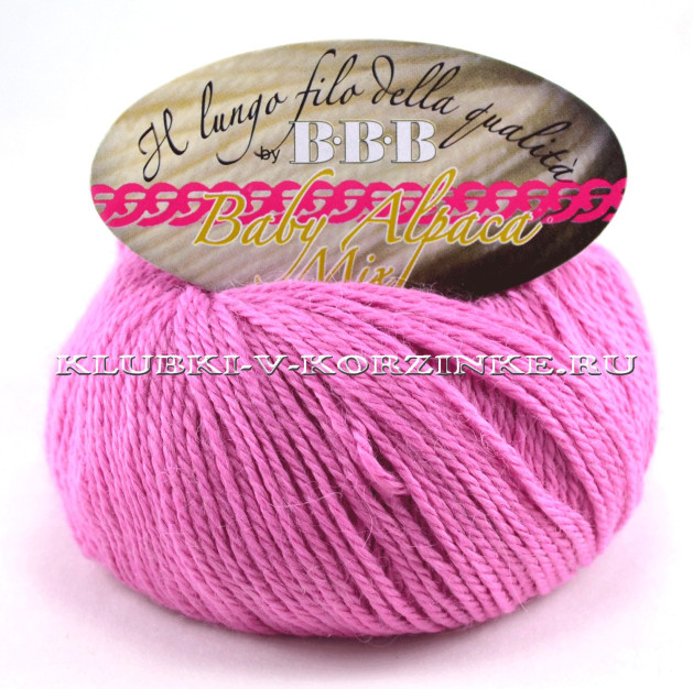 Пряжа Baby Alpaca Mix BBB - (8997 - Ярко-розовый)