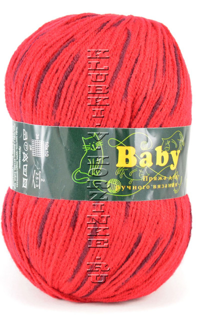 Пряжа VITA «BABY PRINT» - (4872 - Красно-черный)