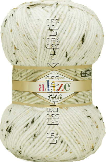Пряжа Alpaca Tweed Alize - (01 - Кремовый)