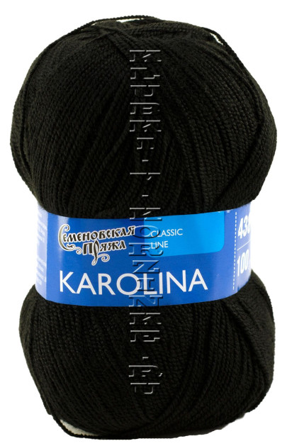Пряжа Семеновская «Каролина» - (1 - Черный)