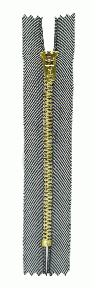 Молния металл латунь джинсовая н/р GMD-941 Gamma, тип 4, 12 см (321 - Деним)