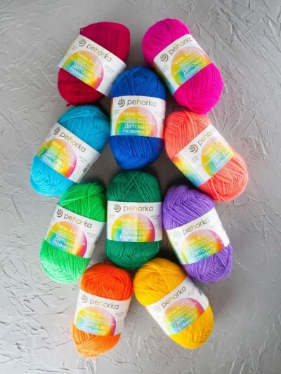 Набор пряжи Пехорка «Детская новинка» Ассорти 5