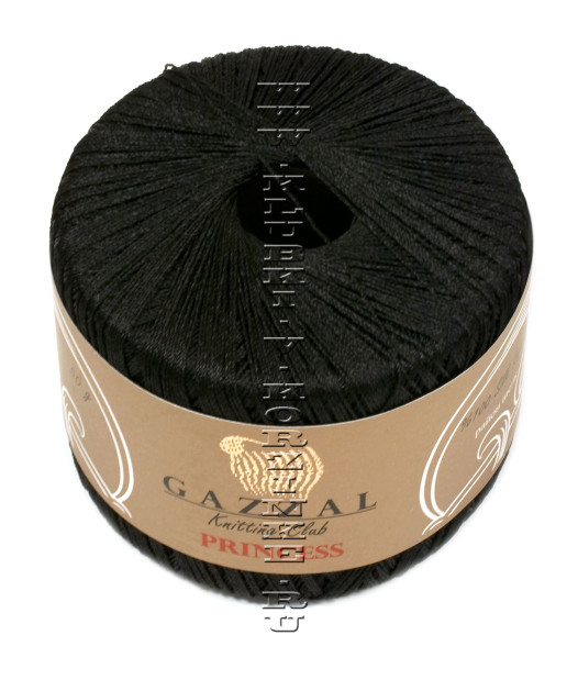 Пряжа GAZZAL (Газзал) "PRINCESS" - (3014 - Черный)
