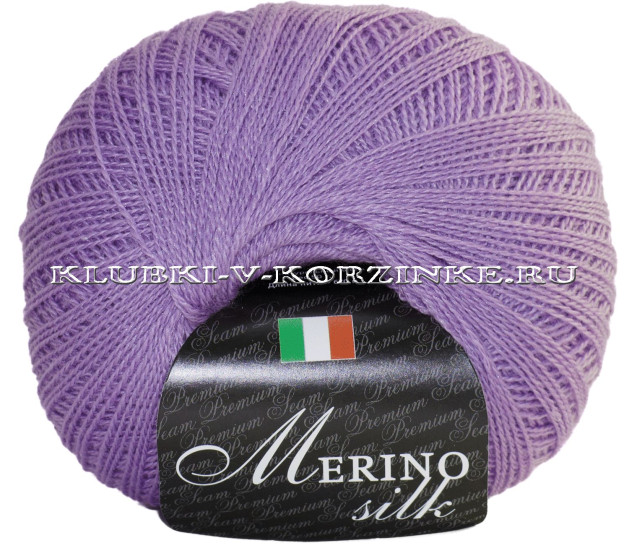 Пряжа Merino silk 50 Seam - (19 - Тёмная сирень)