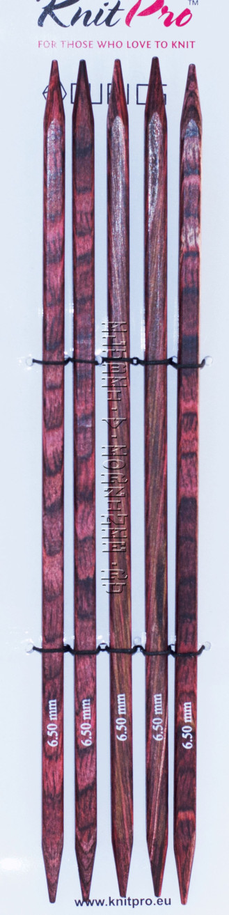 Спицы KnitPro Cubics чулочные квадратные деревянные №6,5, 20 см (арт.25117)