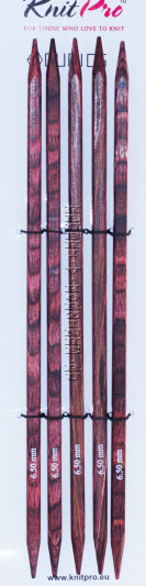 Спицы KnitPro Cubics чулочные квадратные деревянные №6,5, 20 см (арт.25117)