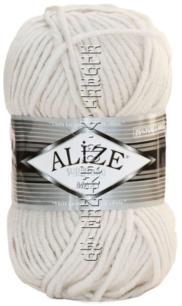 Пряжа Superlana Maxi Alize - (599 - Слоновая кость)