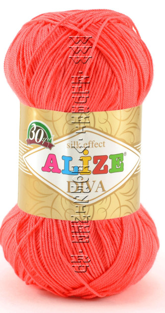 Пряжа Alize DIVA - (661 - Коралловый)