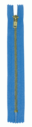 Молния металл латунь джинсовая н/р GMD-941 Gamma, тип 4, 18 см (185 - Небесно - синий)